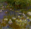 Gelb und Lila Wasserlilien Claude Monet impressionistische Blumen